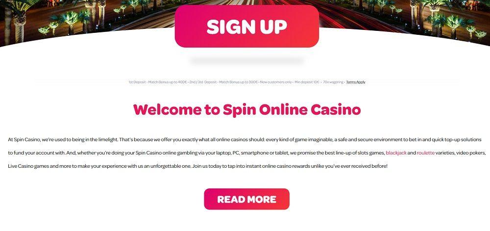 Requirements for Joining Spin Casino
To register with Spin Casino, participants should be at least 18 years old