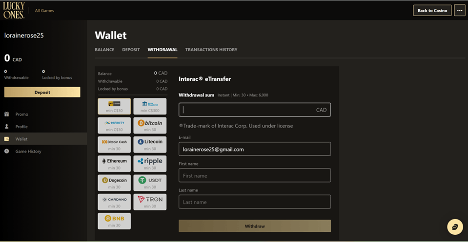 Withdrawing Your Earnings
 Payments option in the left sidebar.
 preferred method for withdrawal